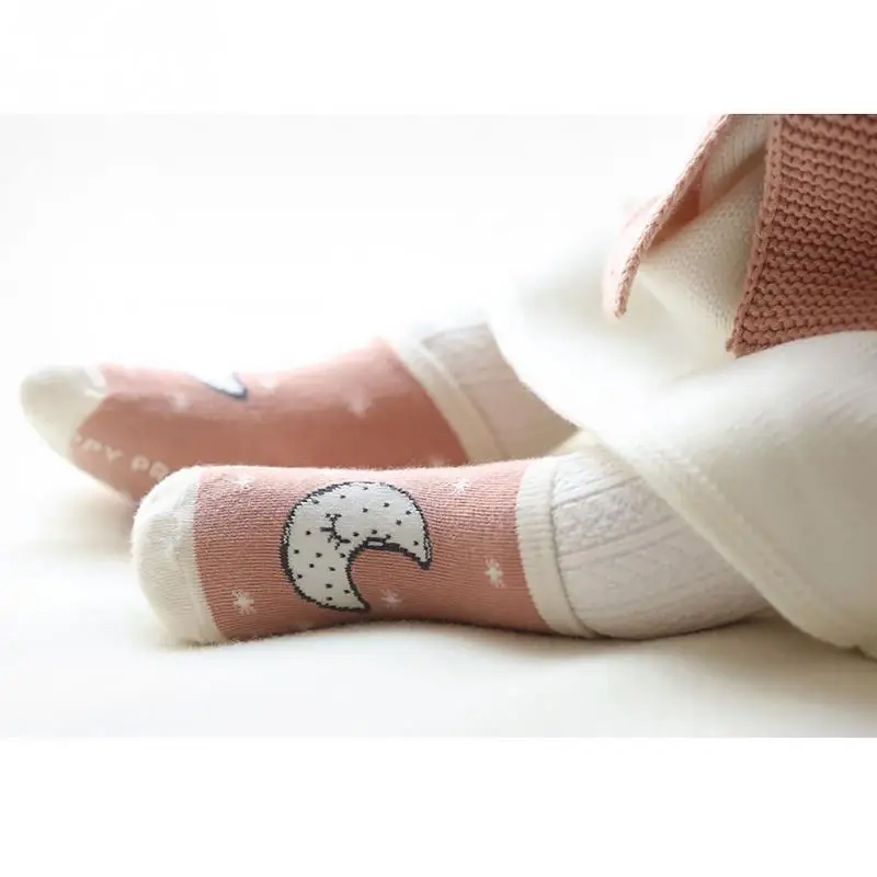 2 пары милые весенне-осенние детские носки хлопковые противоскользящие