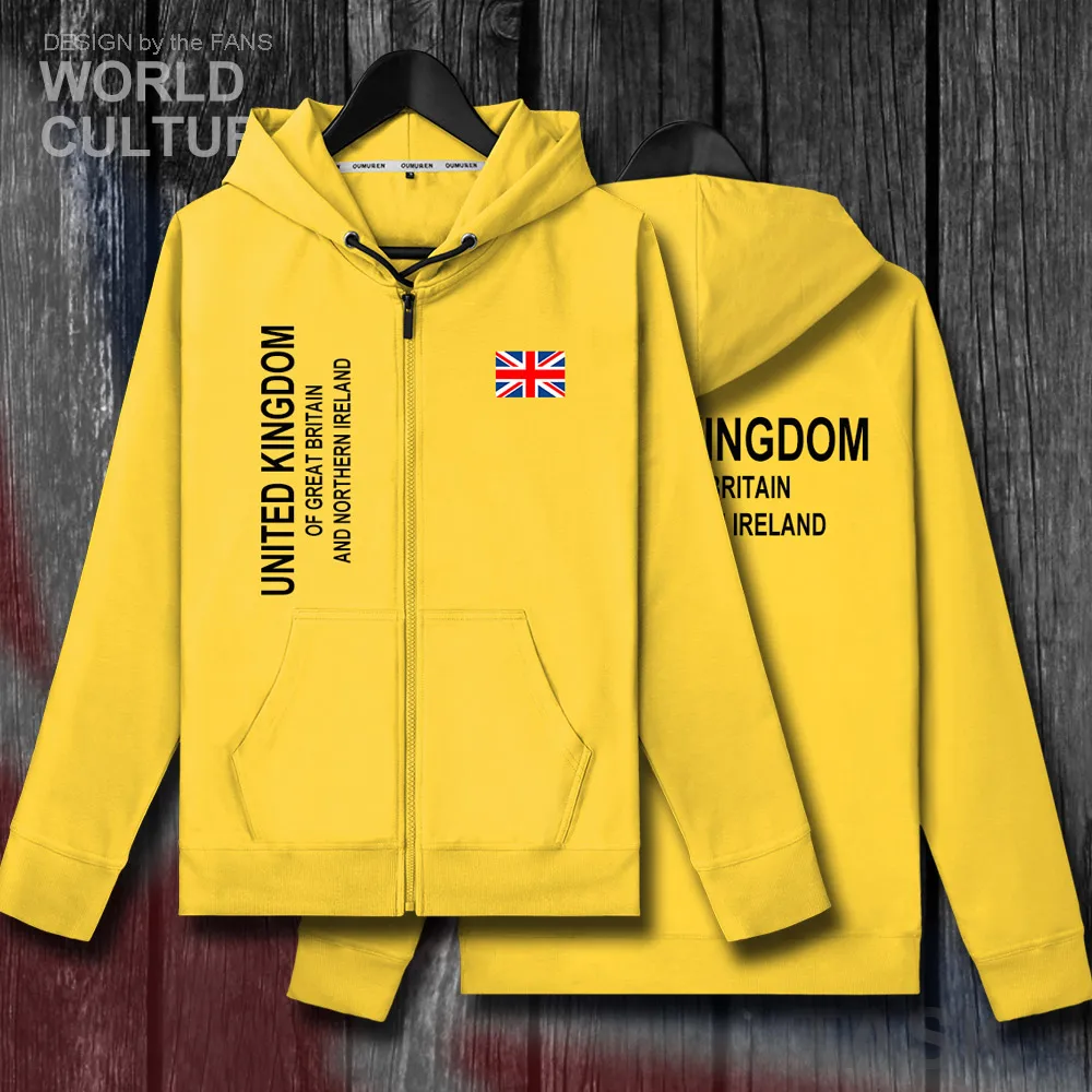 Мужская Флисовая Толстовка UK GBR зимняя кофта с капюшоном мужские куртки и нация