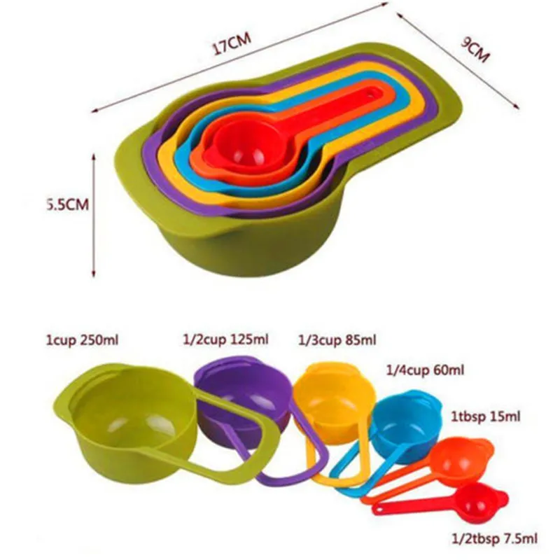 EatingBiting (R) 6 шт. красочные мерный стакан ложка совок набор торт выпечки Пособия по