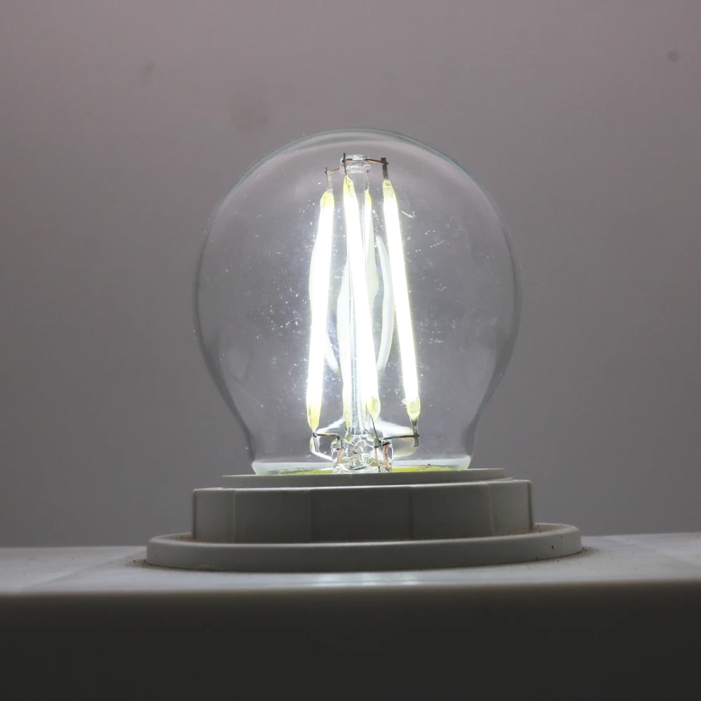 Светодиодная лампа E27 LED G45 AC220V 240В винтажный теплый белый 2 Вт 4 6 Эдисона