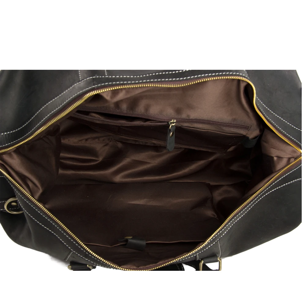 ROCKCOW винтажная кожаная дорожная сумка Crazy Horse большая Вместительная DZ07|duffle bag|vintage