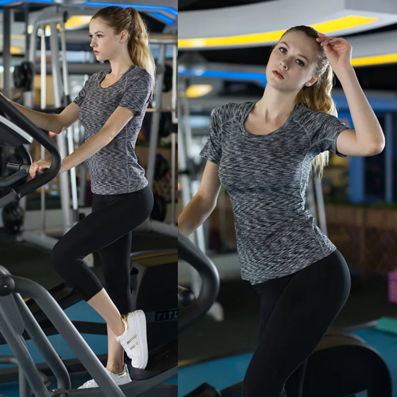 Новые женские тренировочные рубашки супер эластичные спортивные топы для бега