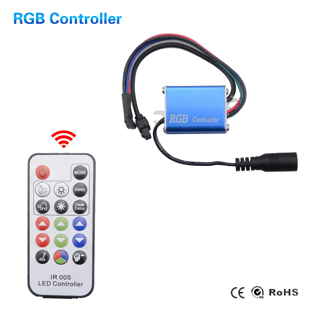 RGB контроллер 12-24 В DC 17Key IR LED водонепроницаемый инфракрасный пульт дистанционного