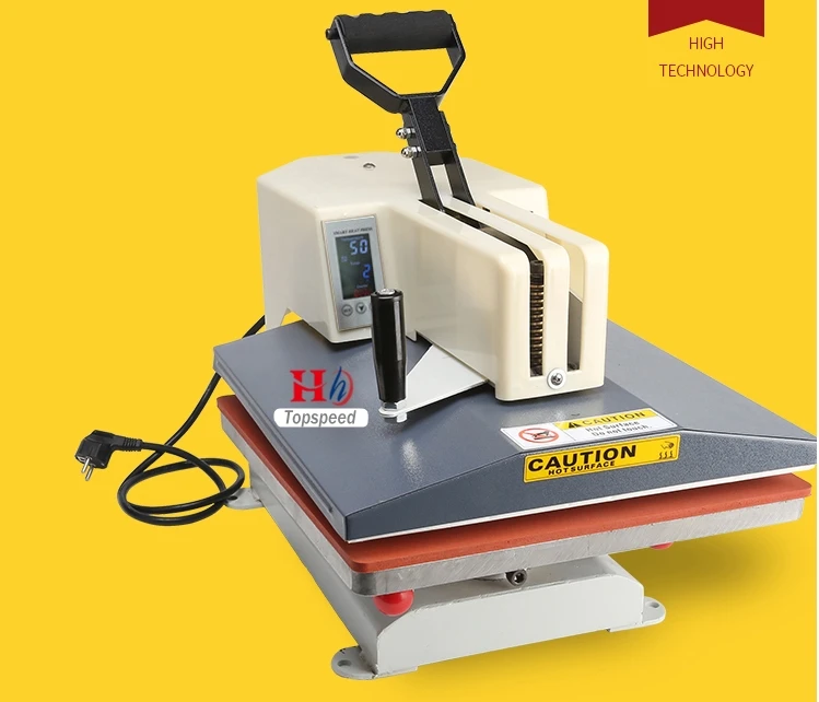 Новая модель 2021 г. термопресс для поворотной футболки с высоким давлением 38x38 см