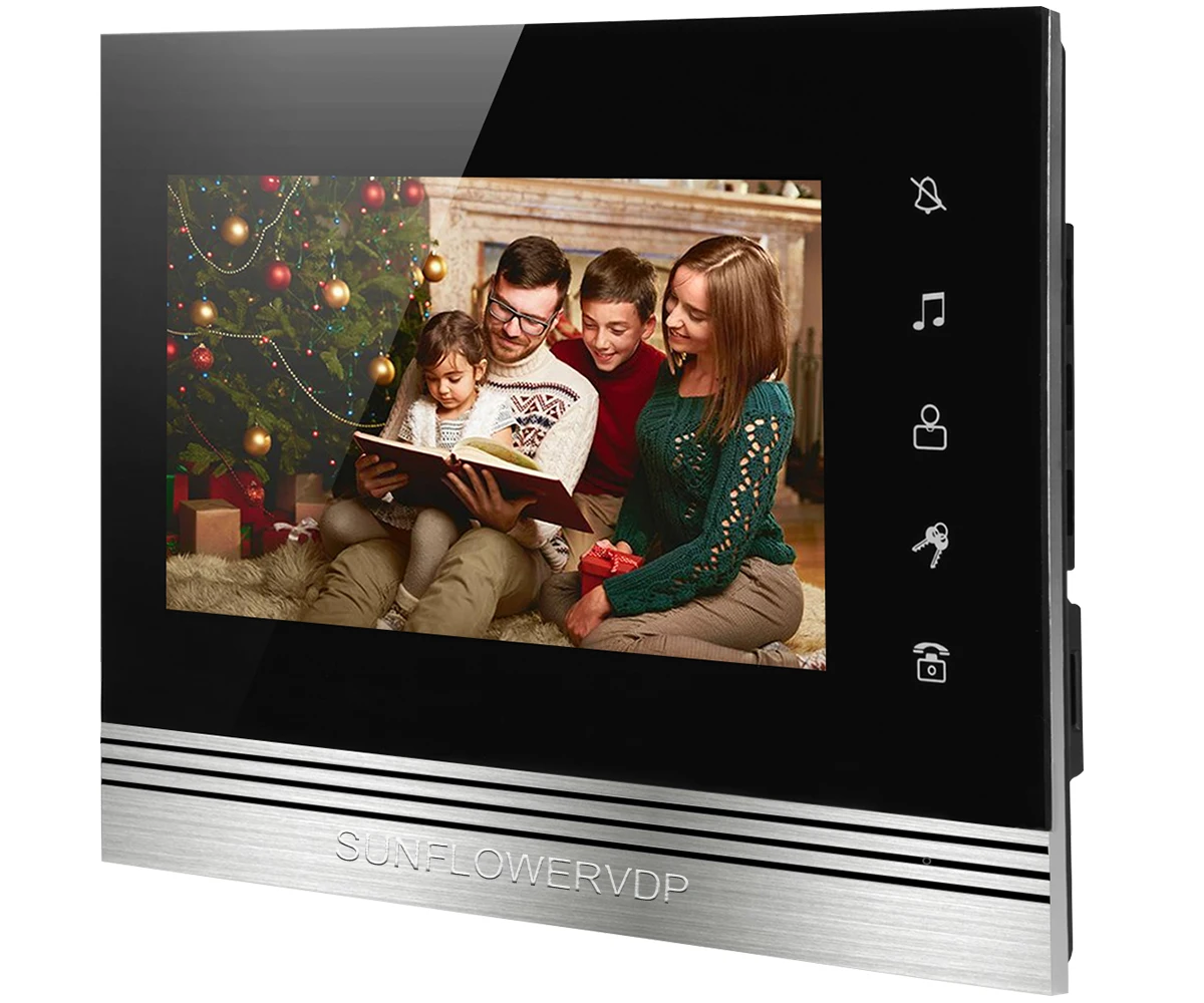 7 дюймовые видеодомофоны для частных домов управление доступом 5 кнопок +