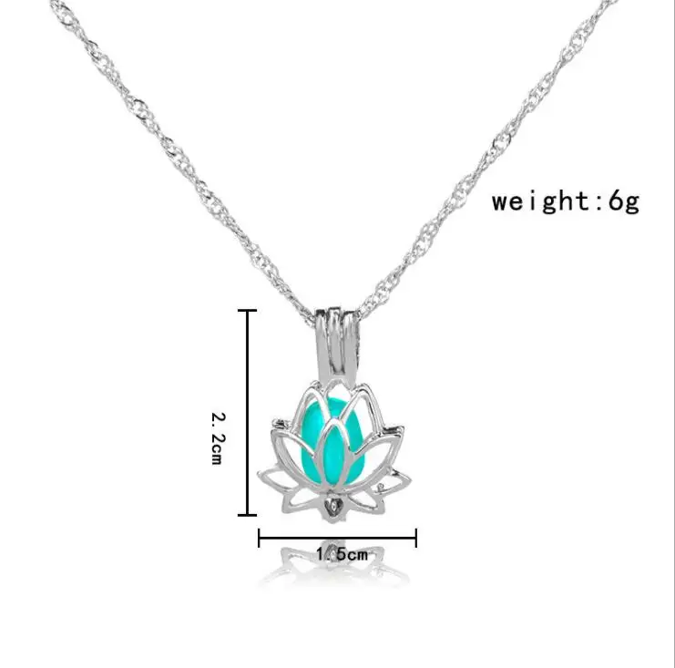 Милое ожерелье с цветком светящееся в темноте 3 цвета светящиеся ювелирные