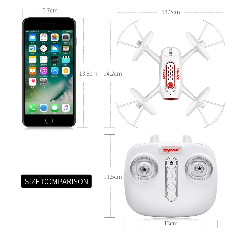 Вертолет SYMA RC X23W fpv-квадрокоптер Wifi передача в реальном времени Безголовый модель Дрон Профессиональный с камерой