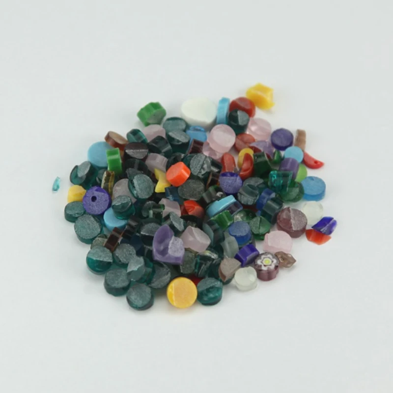 500 г/пакет красочные Fusing очки Смешанные красивые Millefiori стеклянный микроволновый