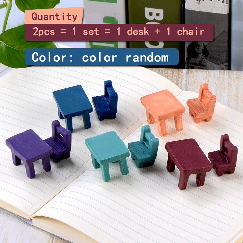 Миниатюрное искусственное квадратное настольное кресло из смолы фигурка для