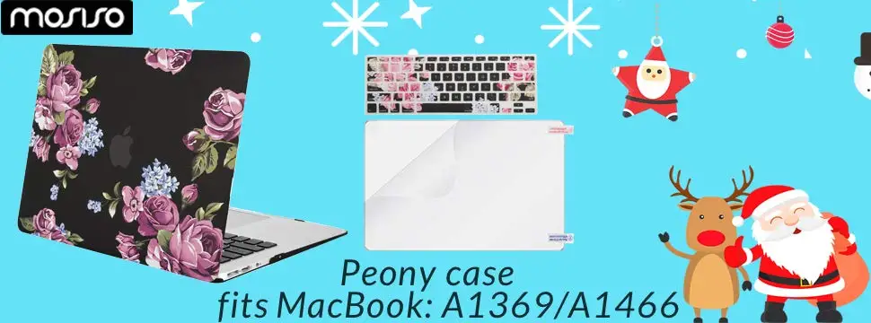 Жесткий матовый чехол MOSISO для ноутбука Mac Air 13 дюймов Macbook A1466 2012 2017 + силиконовый