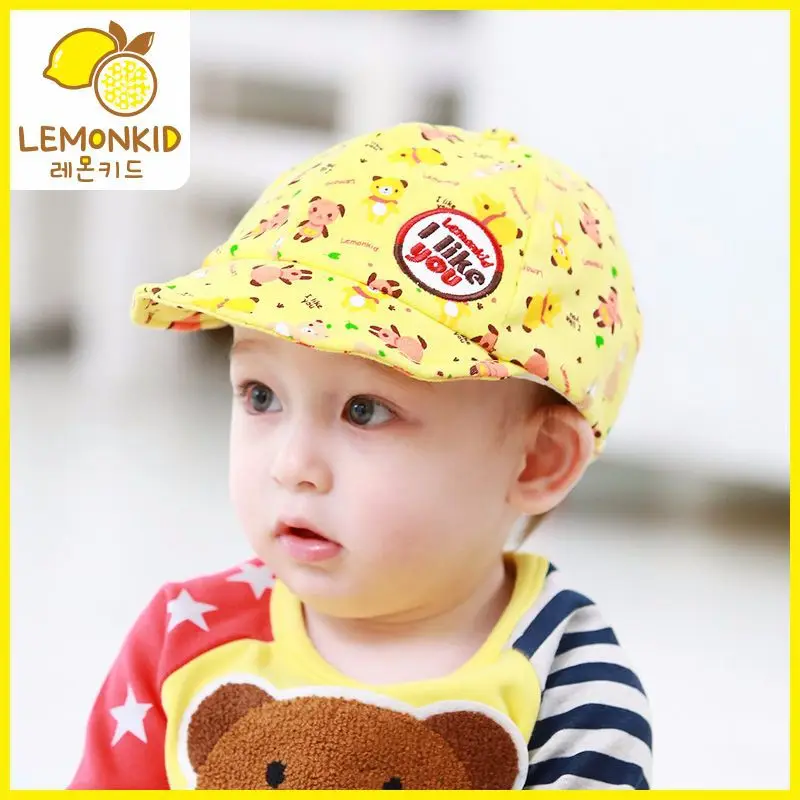 Lemonkid 2019 Детские кепки с мультяшным медведем Кепка улыбкой для девочек и