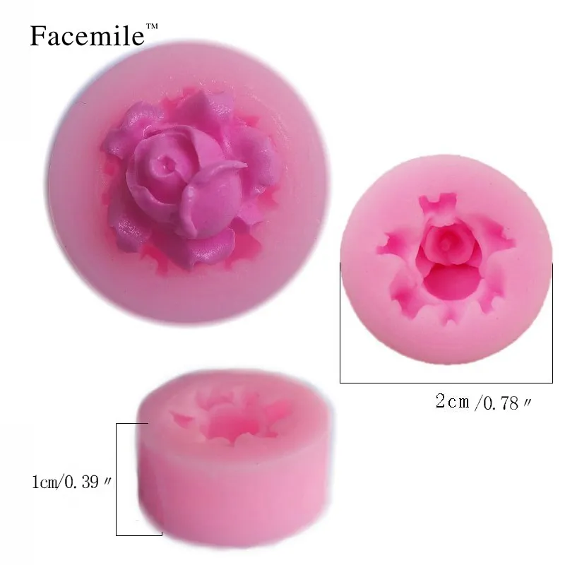 Facemile 9 шт./компл. DIY пресс-формы для выпечки Мыло роза цветы шоколадная Форма Мягкие силиконовые формы для мыла 04055