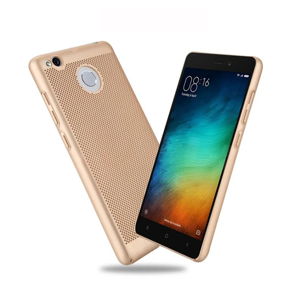 Сетчатый Летний дышащий пластиковый жесткий чехол для Xiaomi Redmi 3s 4A 4X 5A 5 Plus Note 3 4 Mi 5X