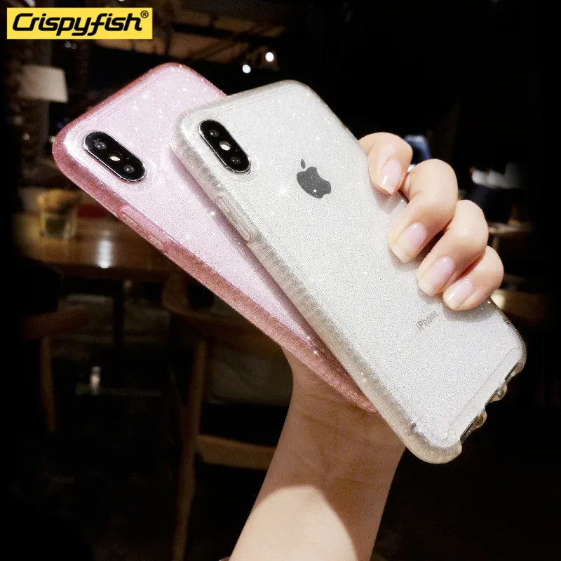 Роскошный Блестящий Мягкий чехол для iphone 6, 6s, 7, 8 Plus, противоударный, TPU, прозрачный, для iphone X, XR, XS MAX, задняя крышка для 11 Pro Max