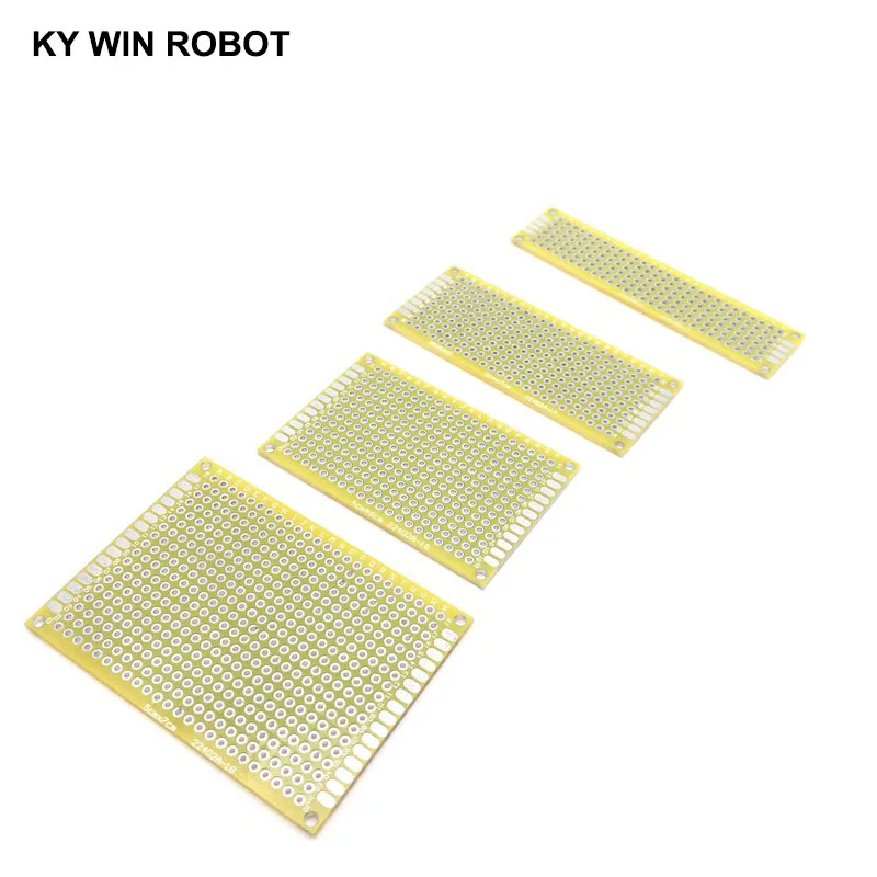 4 шт. 2x8 3x7 4x6 5x7 см желтый Двухсторонний медный Прототип pcb универсальная плата |