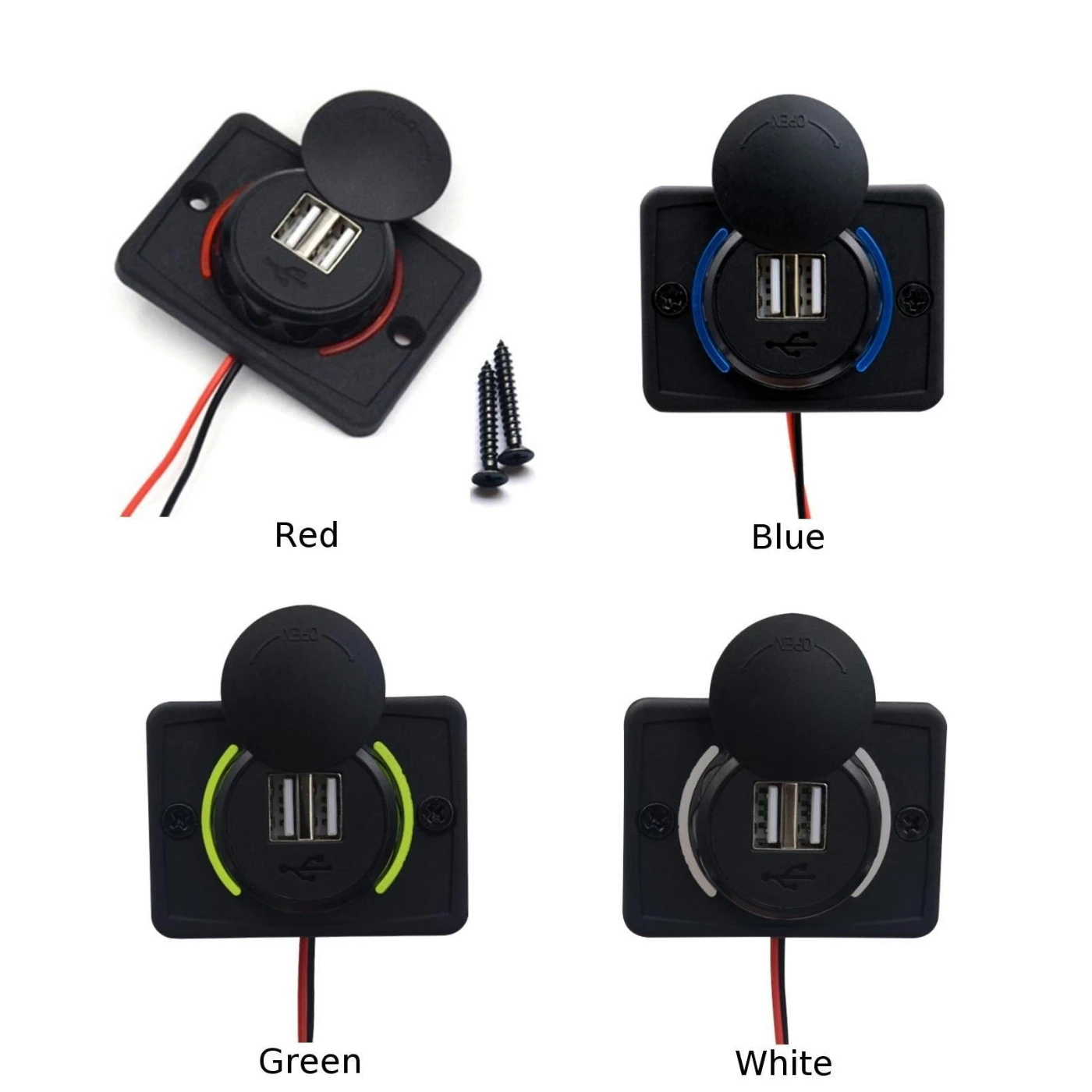 Автомобильное зарядное устройство с двумя USB портами 12 24 в 3 1 А|Зажигалка| |