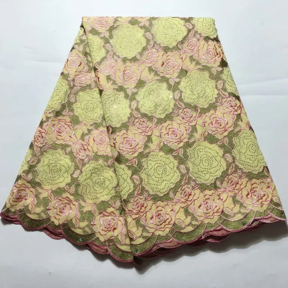 Последняя африканская кружевная ткань 2019 вышитый Швейцарский Кружевной вуаль
