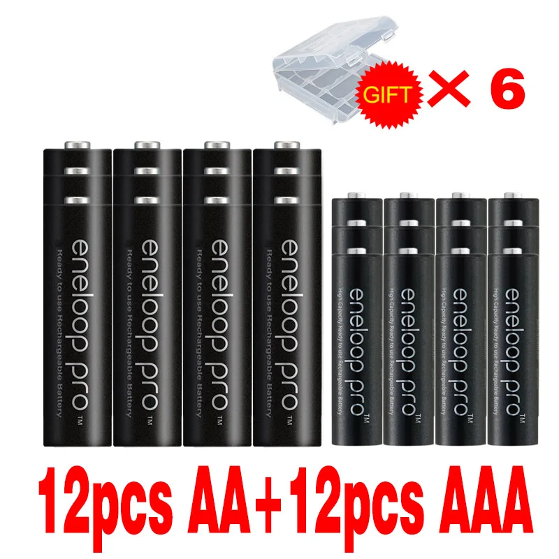 12pcs AA and AAA 1,2 в Ni-MH AAA аккумулятор Перезаряжаемый и 1,2 в AA аккумулятор для фонарей Panasonic, игрушки батареи - Цвет: 12pcs AA and AAA