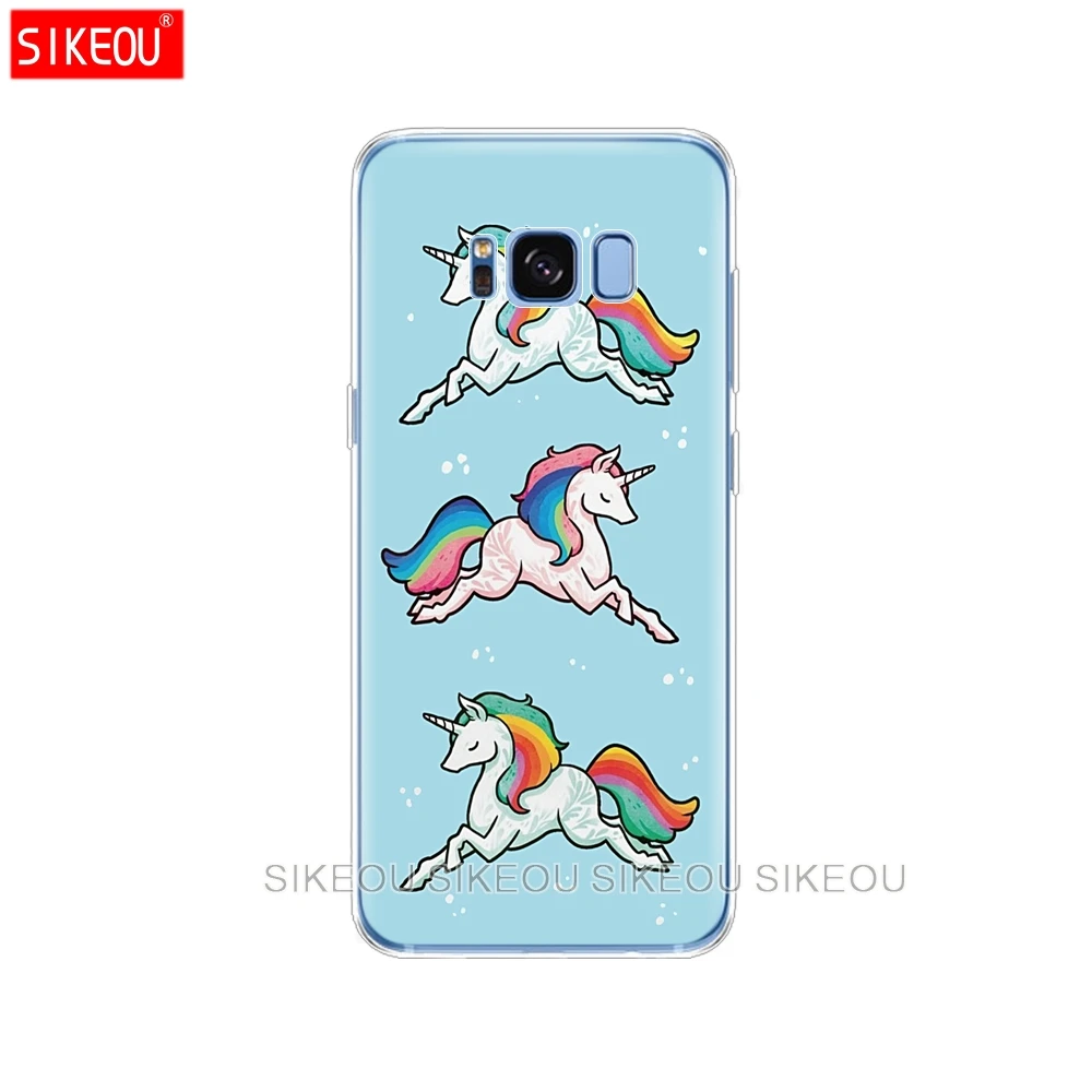 Силиконовый чехол для Samsung Galaxy S9 S8 S7 S6 edge S5 S4 S3 PLUS телефона с единорогом