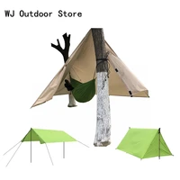wj outdoor ultralight waterproof sun shelter hammock rain flysheet camping tent tarp