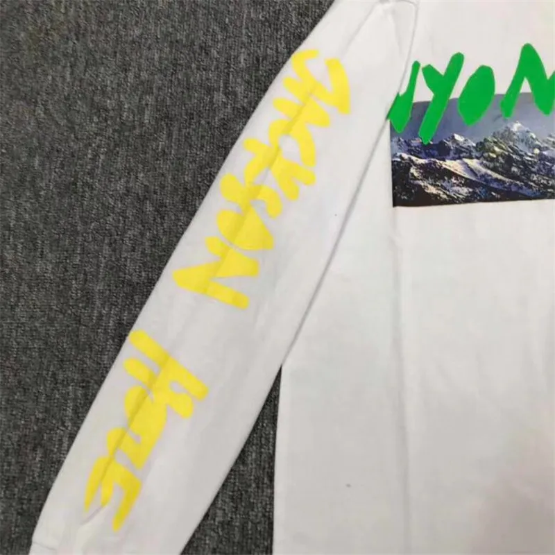 Футболка Kanye West WYOMING L/S длинная футболка для мужчин и женщин 1:1 высокое качество 100%