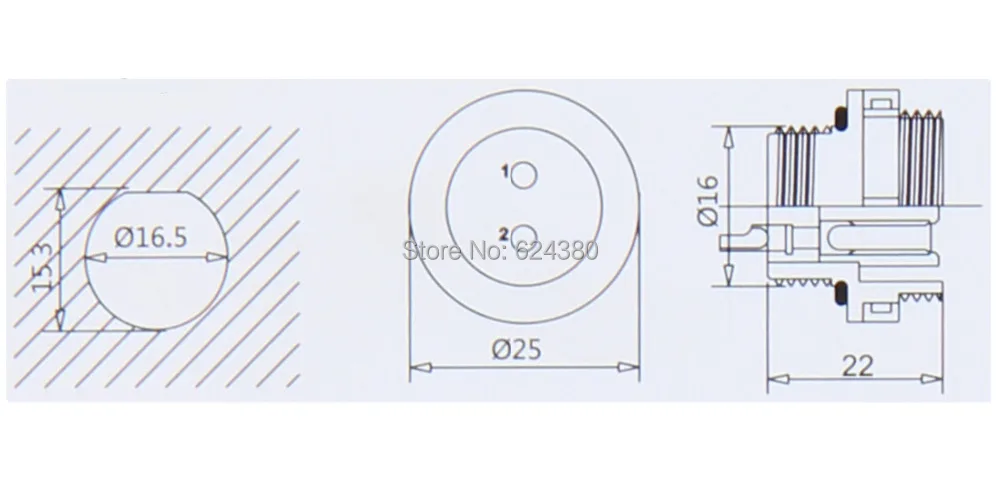 Водонепроницаемый Кабельный провод док пластиковый авиационный разъем SD16 16 мм 5