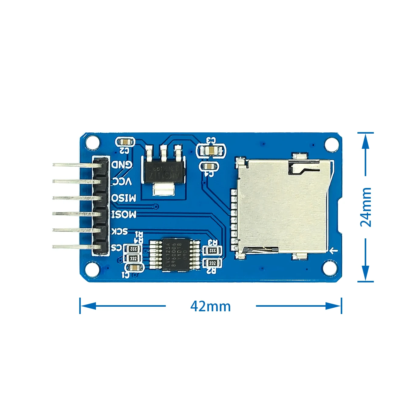 10 шт./лот Micro SD card mini TF reader-модуль SPI интерфейсы с чипом преобразователя уровня |