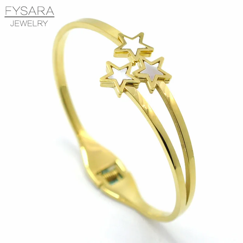 FYSARA ювелирные изделия из титановой стали белый корпус браслеты манжеты и для