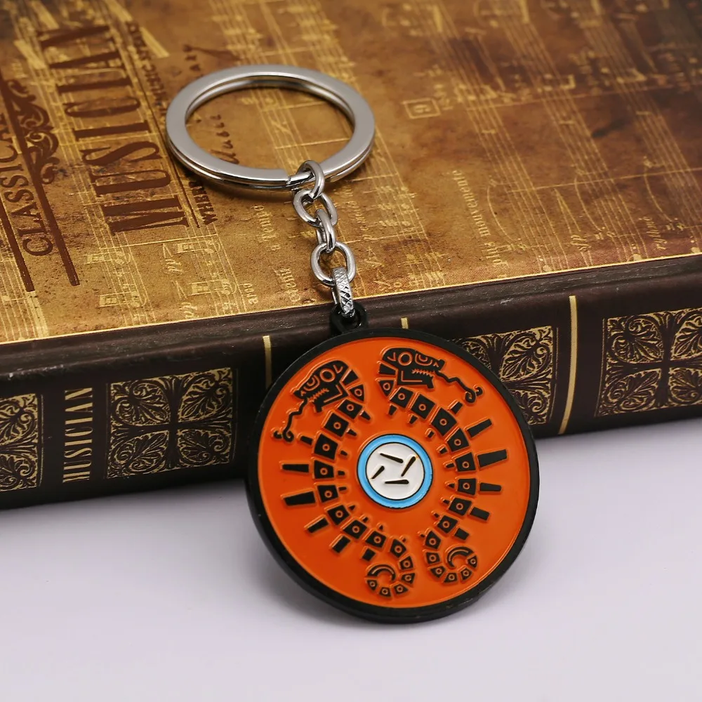 Игра Легенда о Зельде брелок мужской Металлический Щит подвески для ключей круглый брелок женский брелок для портфелей, для ключей