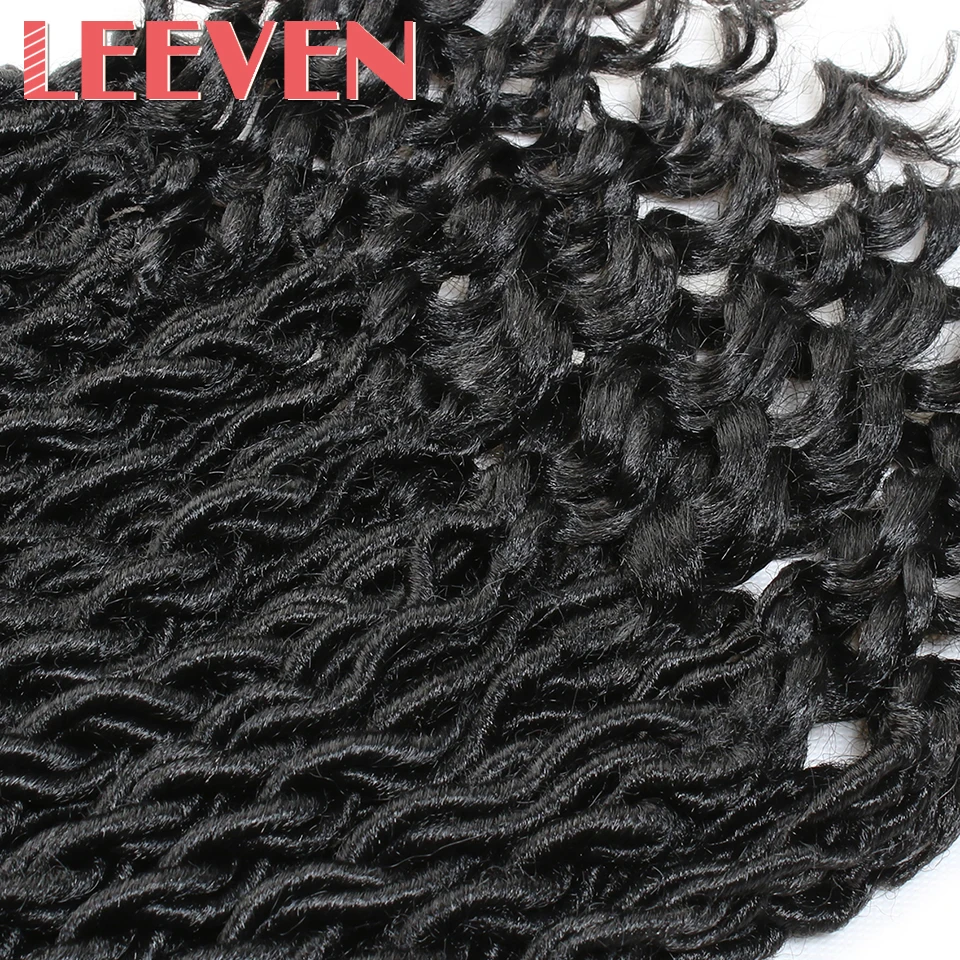 Leeven 18 дюймов богиня искусственные локоны в стиле Crochet волосы для наращивания синтетические вязанные крючком косы Dread Locs кудрявые волосы плетение волос