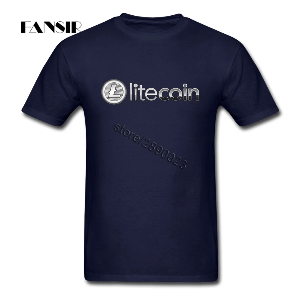 Мужская футболка большого размера Litecoin крутые футболки из 100% хлопка с коротким