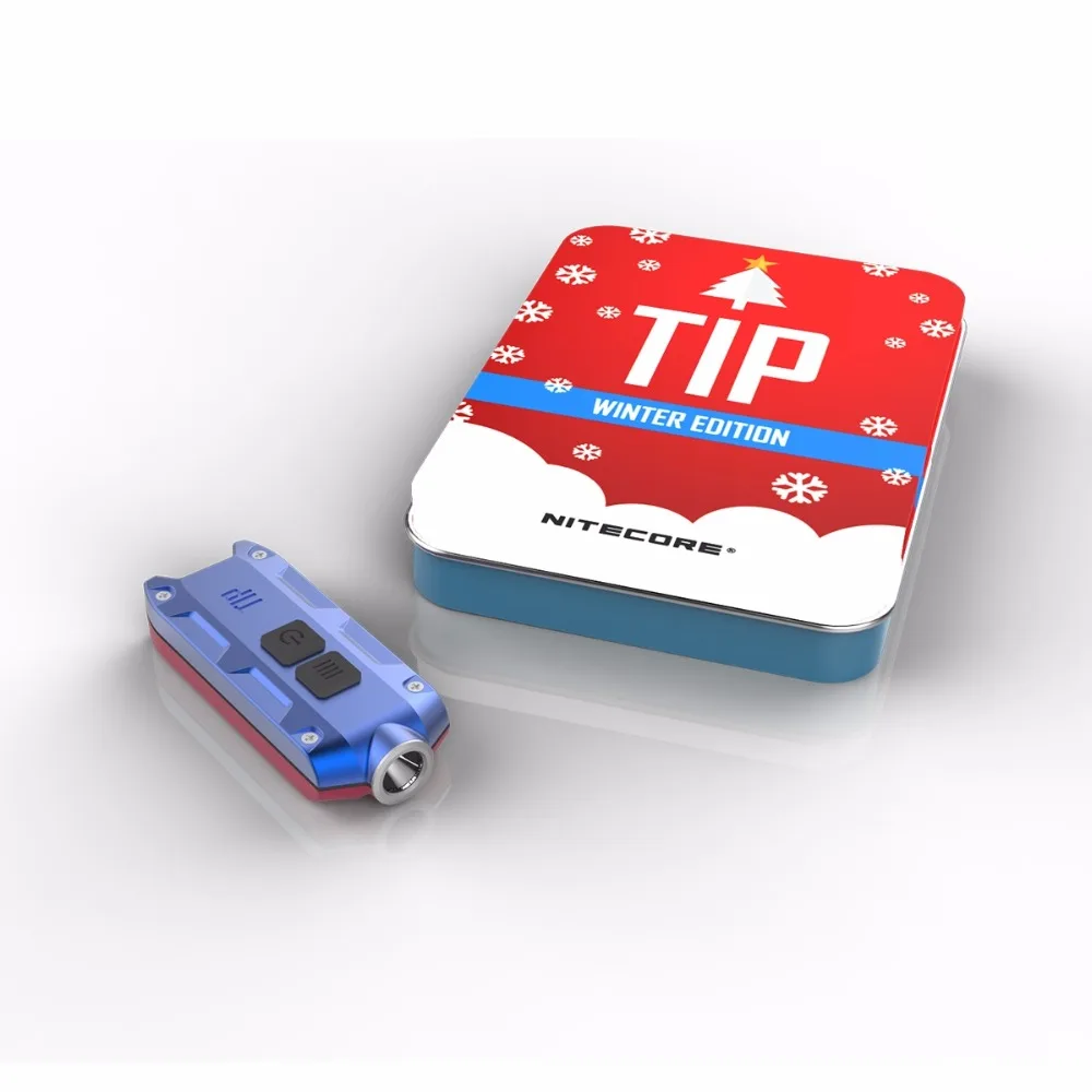 NITECORE металлический мини фонарик с кнопками зарядкой от USB праздничная подарочная