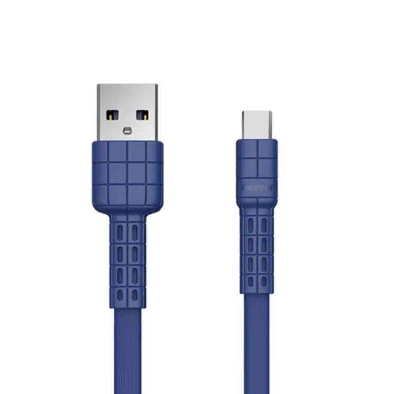 Type C Blue REMAX RC-116m плоский Micro USB/type-C кабель 1 м/3,3 фута 2,1 а кабель для быстрой зарядки и синхронизации данных провод зарядного устройства для мобильного телефона Android - Цвет: Type C Blue