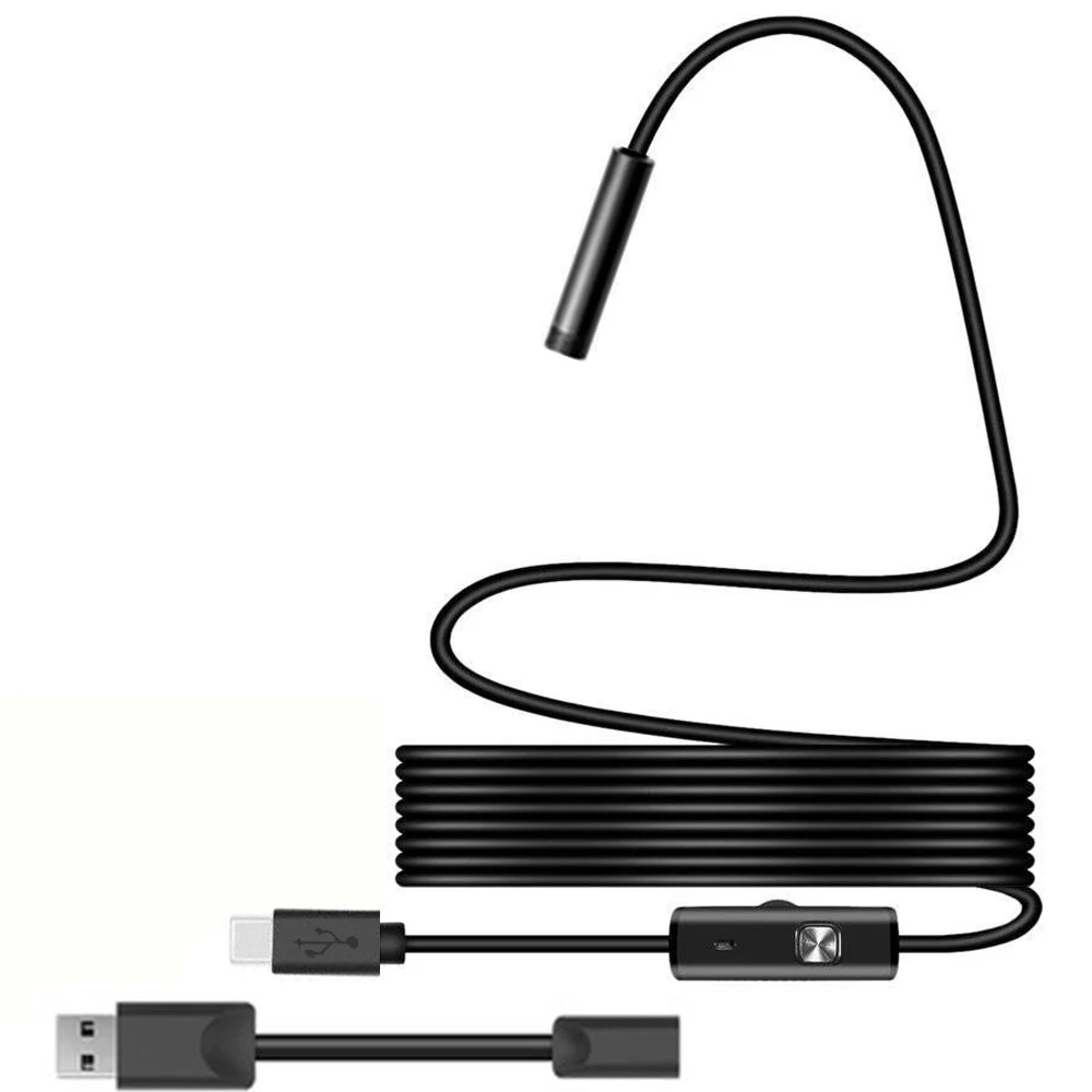 1/1. 5/2 м 7 мм объектив эндоскоп HD 480P USB OTG Змеиный Водонепроницаемая инспекционная