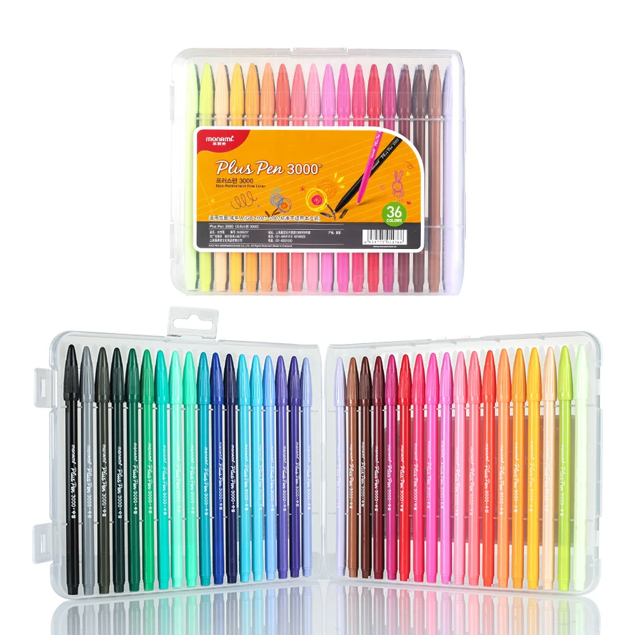 36 Colors 36 цветов, тонкая линия, 0,4 мм, Офисная вывеска, фломастеры на водной основе, чернила для офиса, ручка для вывески, Студенческая раскраска, для взрослых, раскраска - Цвет: 36 Colors