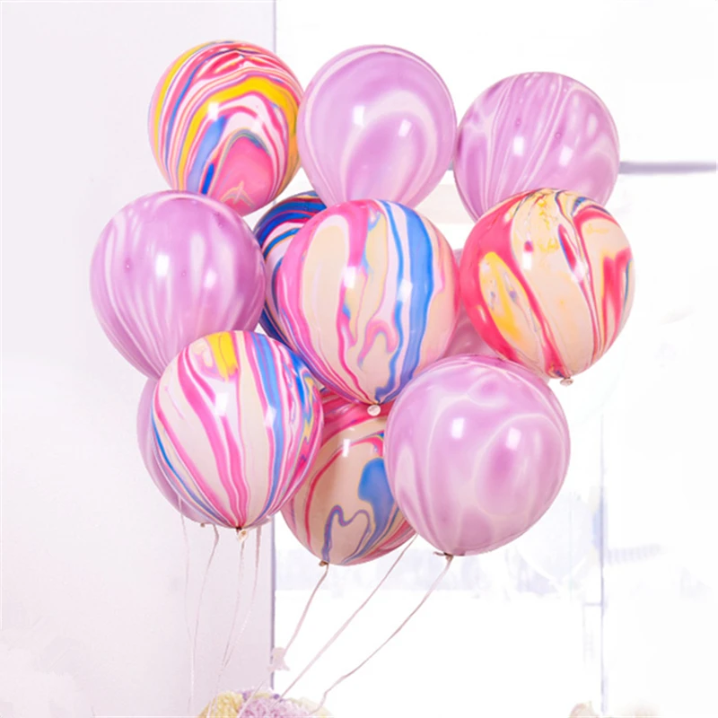 100 шт Красочные мрамор воздушные шары Цвета Агата Baby Shower одежда для свадьбы дня