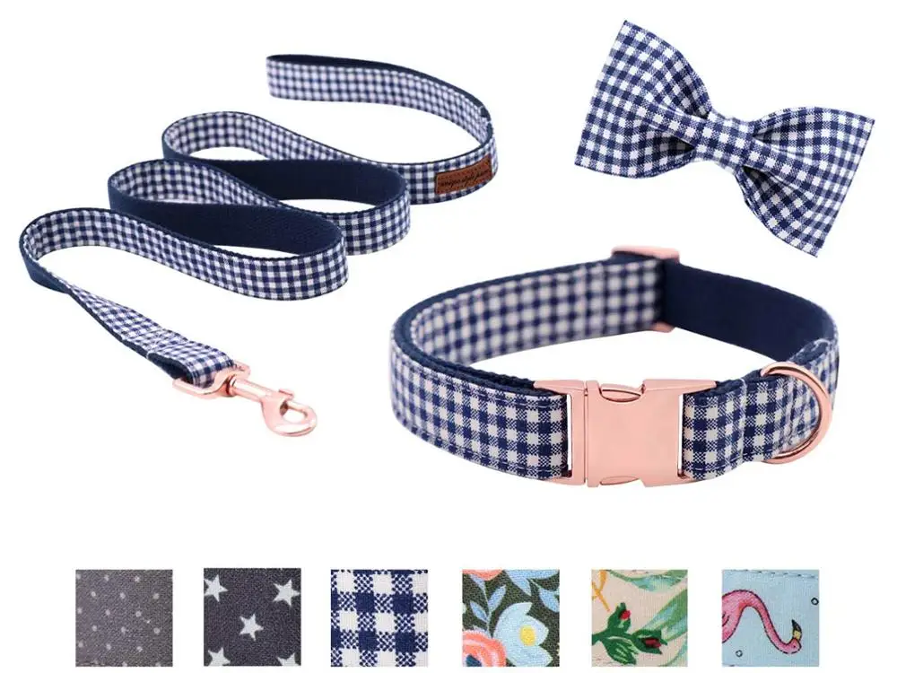 collarbowleash Уникальный стиль собачьи лапы ошейники или поводок Чистый плед с крепкими лямками аксессуары для домашних животных - Цвет: collarbowleash