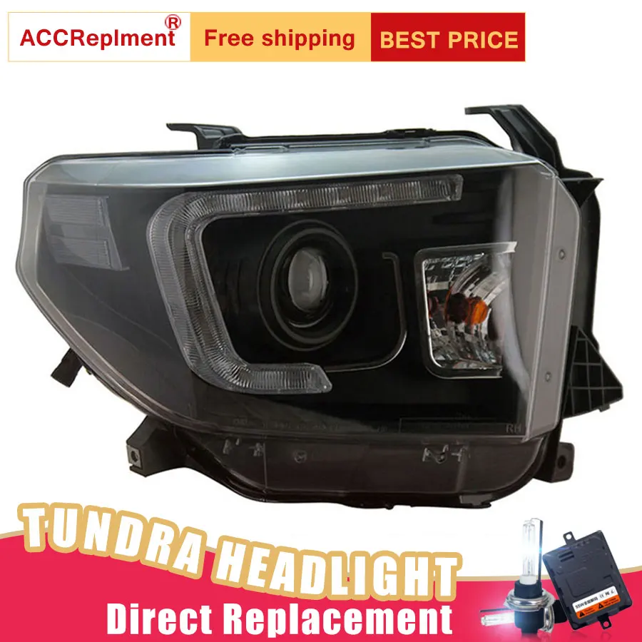 2 шт. светодиодный фары для Toyota Tundra 2009-2011 Автомобильные ангельские глазки