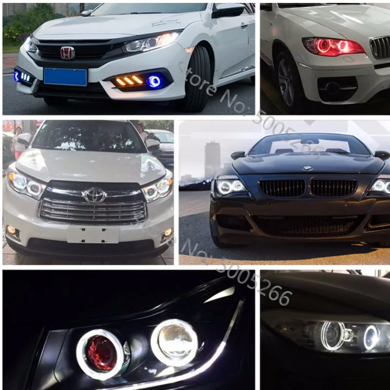 Двухцветные хлопковые фары с ангельскими глазками для BMW E36 E38 E39 E46 3 серии