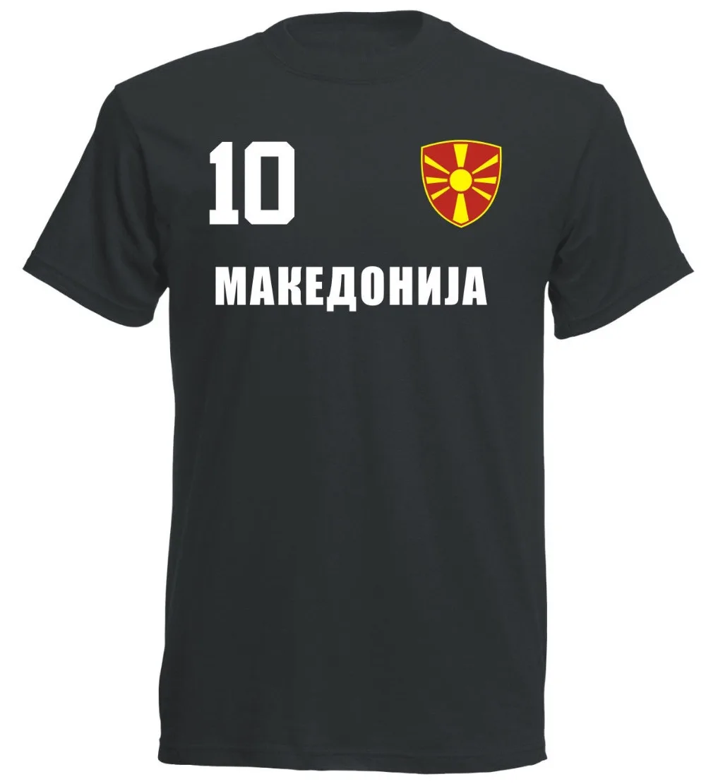 Mazedonien 2019 Детская футболка черная Trikot Furball Nr All 10 новая спортивная модная мужская с