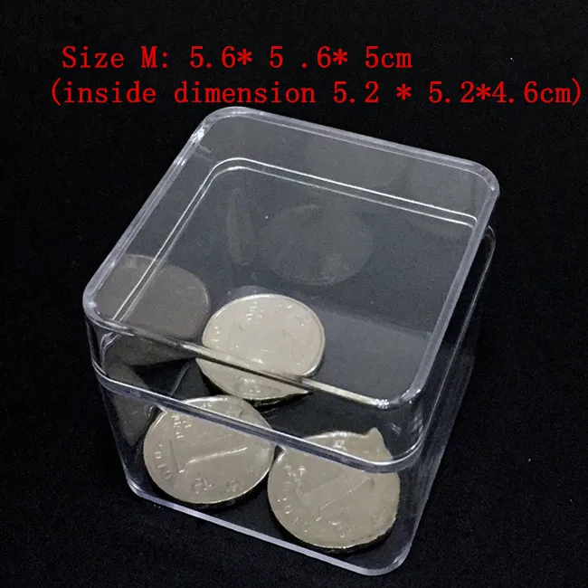 Пластиковая квадратная прозрачная коробка для хранения ювелирных изделий 5