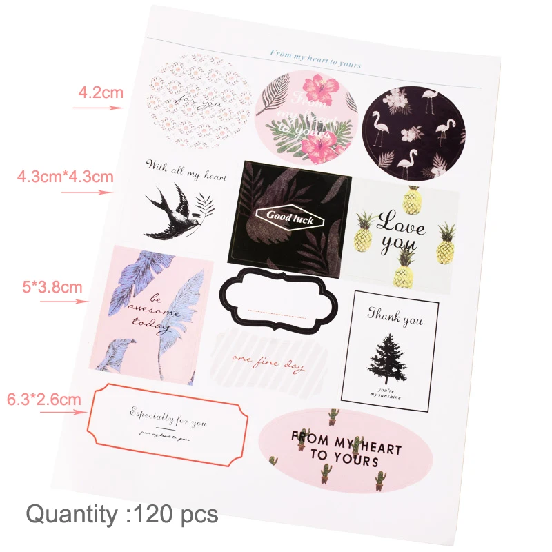 Наклейки для украшения торта этикетки из крафтовой бумаги Подарочные наклейки