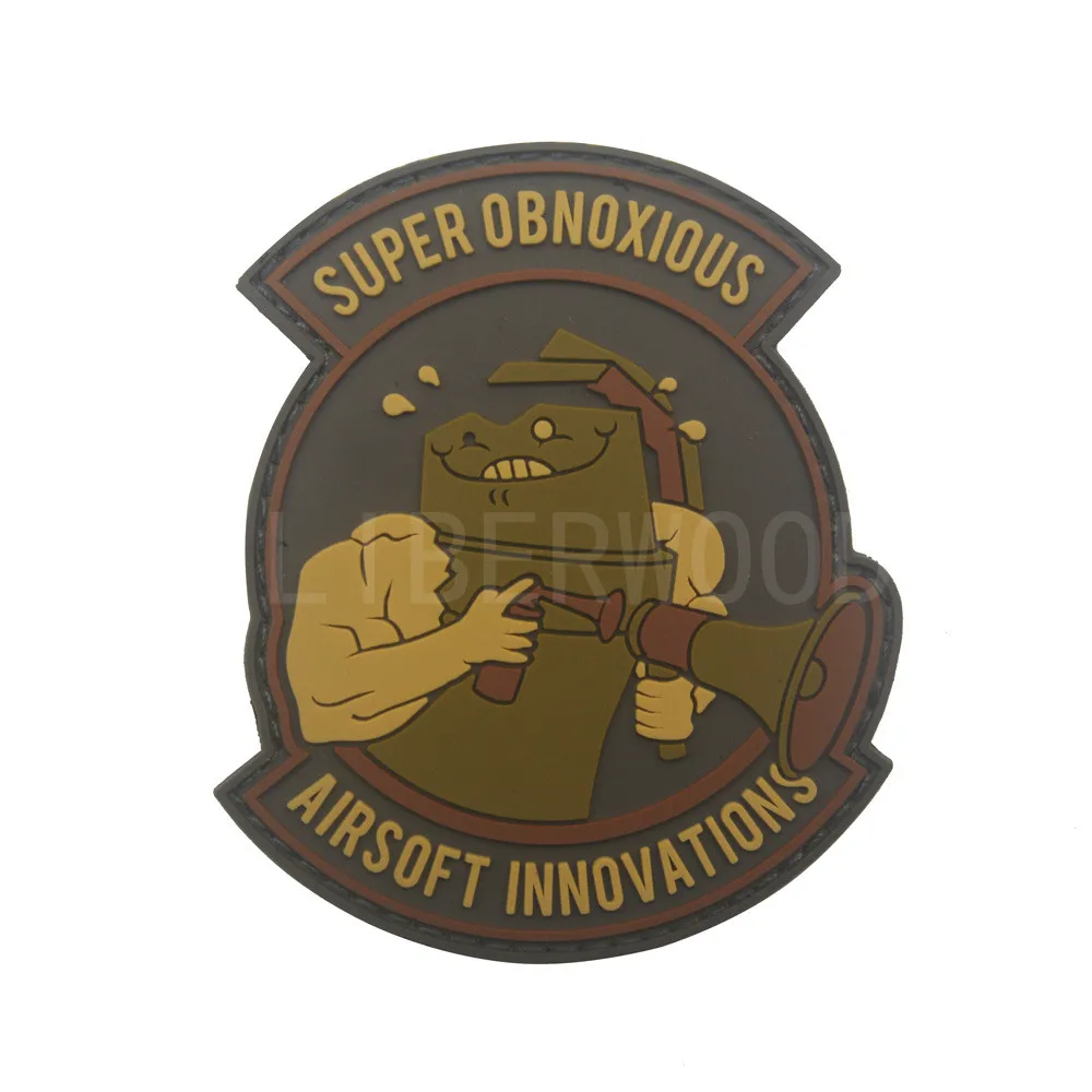 1 Airsoft инновации военный ПВХ патч Резиновые Значки пистолет коллектор патч тактические наклейки для одежды обратно с крюком 7*9 см - Цвет: 1
