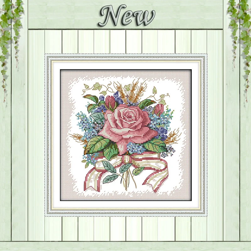 Набор для вышивки цветы розы крестиком DMC 11CT 14CT|cross stitch embroidery|embroidery cross stitchcross set