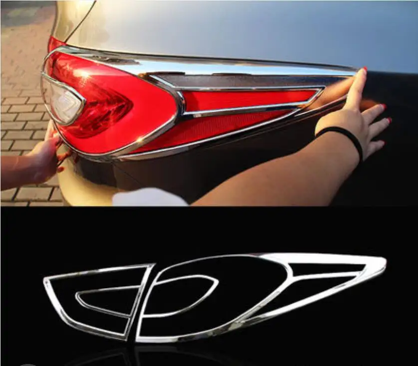 Автомобильная ABS Хромированная передняя фара + задний фонарь Накладка для Hyundai IX35