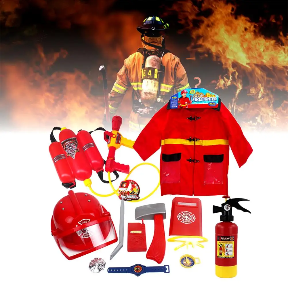 12 шт./компл. пожарный шеф ролевые игры Детские игрушки пожарные шапки одежда