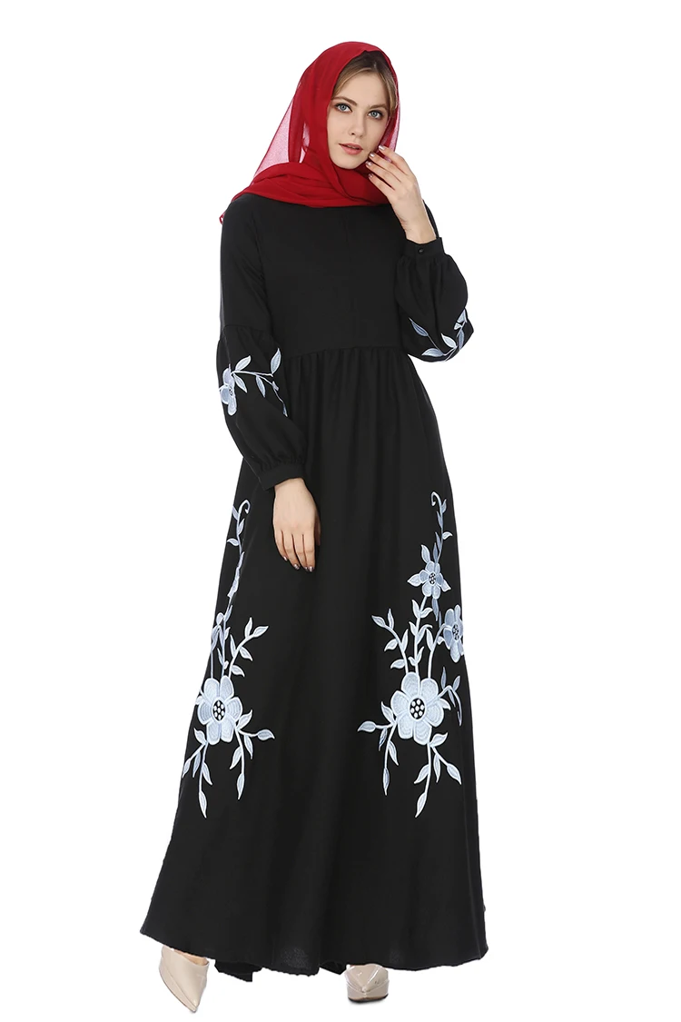 Шифоновое мусульманское женское платье, Дубайский Макси Цветочный стиль, женское платье, кафтан, марокканский