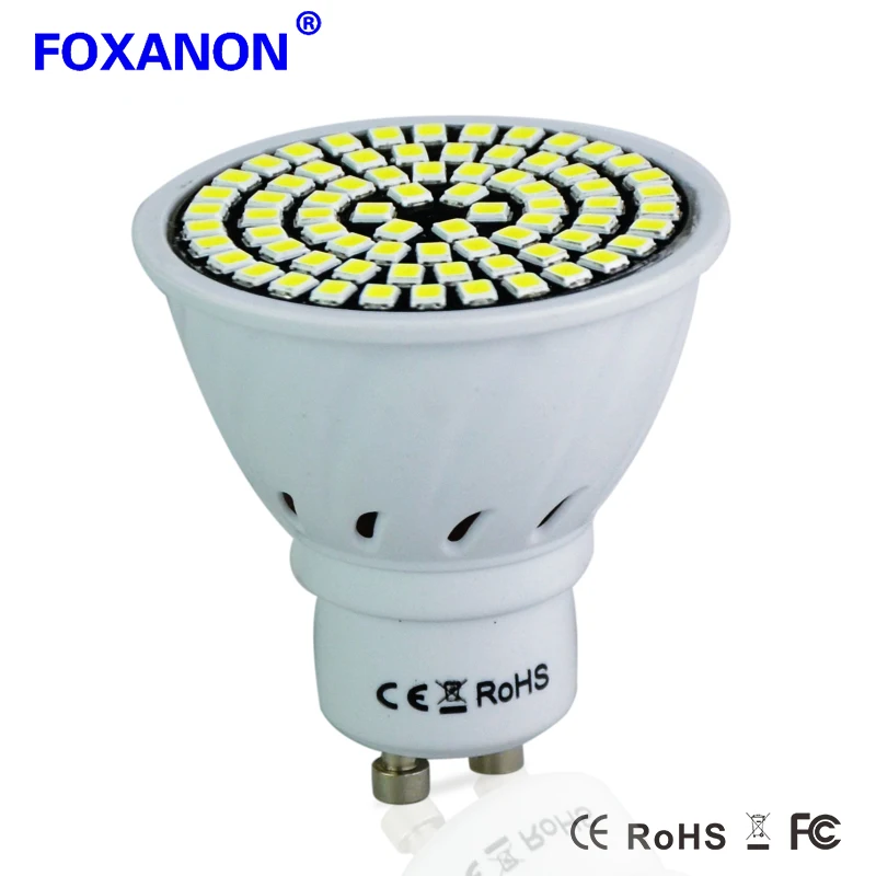 Диммируемая светодиодная точесветильник лампа Foxanon GU10 MR16 2835 SMD 220 В 110 5 Вт