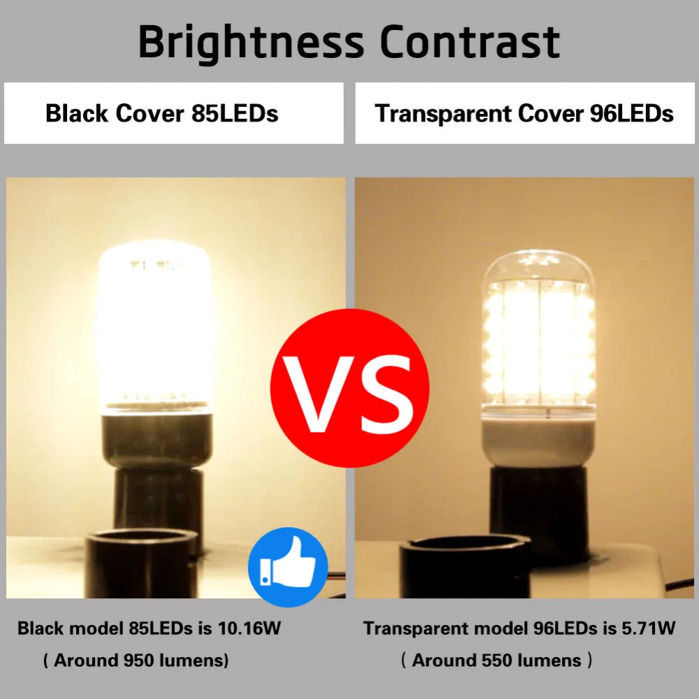 Светодиодный энергосберегающий диодный светильник E27 E14 110 В 220 SMD5730 3 Вт 7 12 15 18