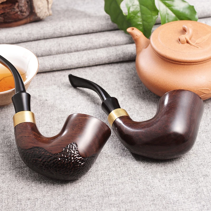

Bent Pipe tobacco Wood pipe tobacco ebony Tobacco pipes accessories Men's gifts Father's day gifts